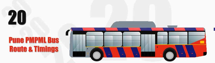 20 Pune PMPML City Bus Route and PMPML Bus Route 20 Timings with Bus Stops