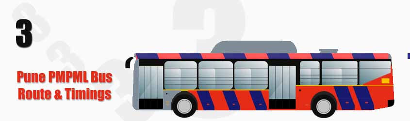 3 Pune PMPML City Bus Route and PMPML Bus Route 3 Timings with Bus Stops