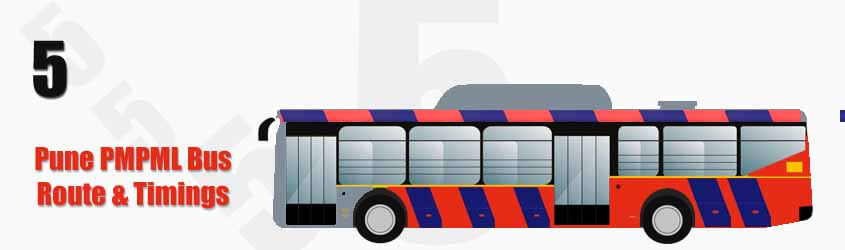 5 Pune PMPML City Bus Route and PMPML Bus Route 5 Timings with Bus Stops